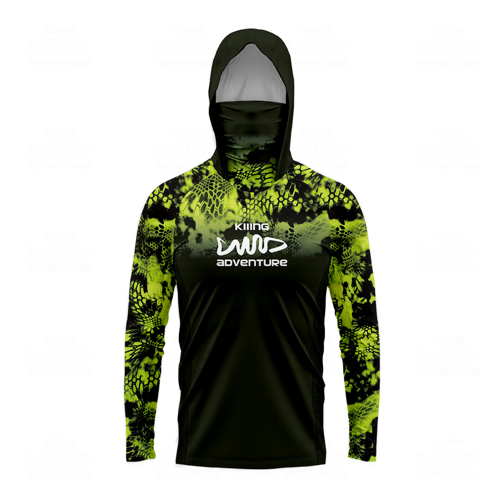 Outdoor Adventure Wear - Kiiing Adventure Snake Pattern Camouflage Hooded