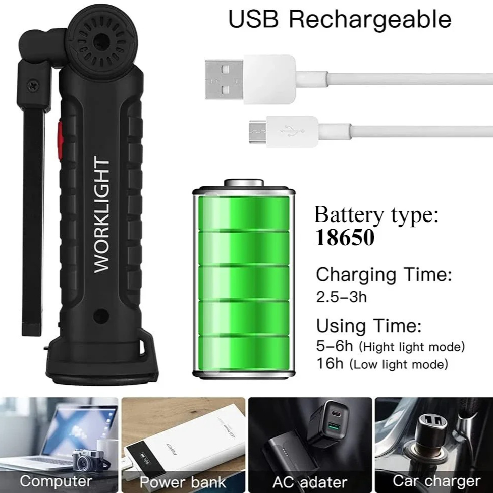 Portable COB LED Flashlight US - Outdoor Adventures ulasan dan harga