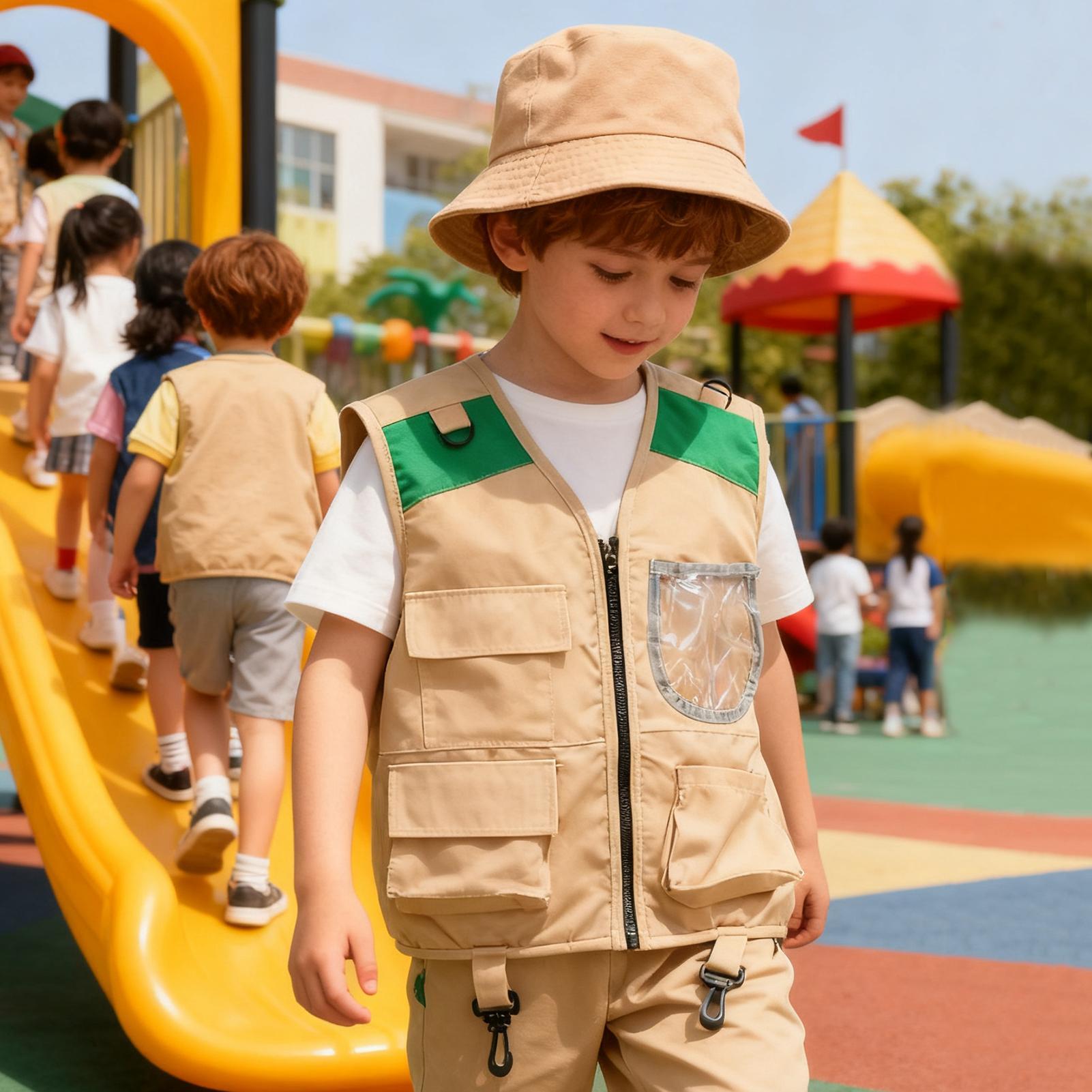Kids Explorer hat and vest Cos - Outdoor Adventure Kit For Kids ulasan dan harga