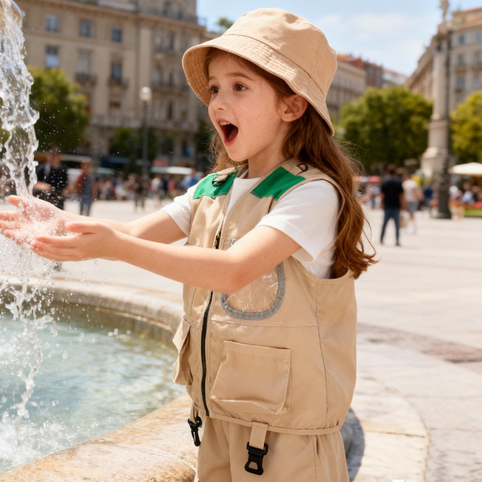 Kids Explorer hat and vest Cos - Outdoor Adventure Kit For Kids ulasan dan harga